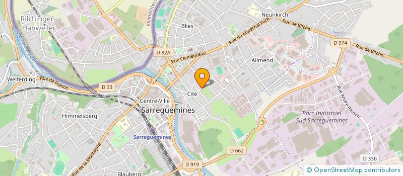 localisation de l'entreprise EST BATIMENT à SARREGUEMINES
