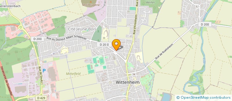 localisation de l'entreprise EST CARRELAGE  WITTENHEIM