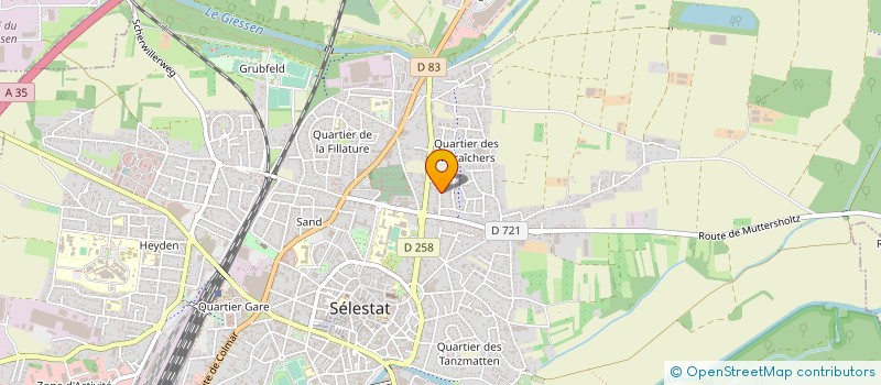 localisation de l'entreprise EST-CHAUFFAGE à HILSENHEIM