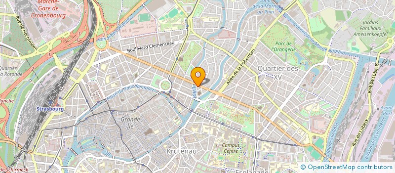 localisation de l'entreprise EST COMMUNICATION à STRASBOURG