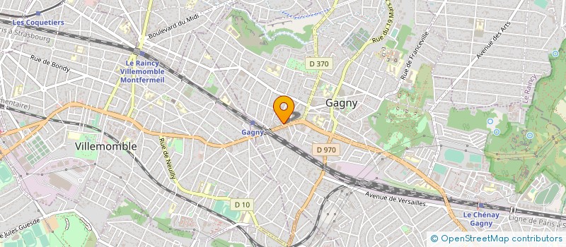 localisation de l'entreprise EST COMPAGNY  GAGNY