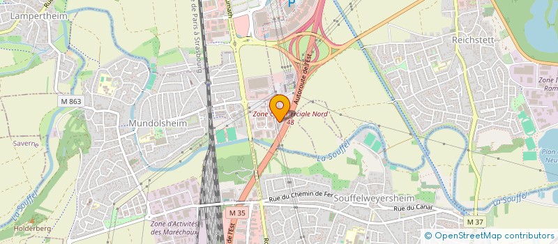 localisation de l'entreprise EST CONFORT  MUNDOLSHEIM