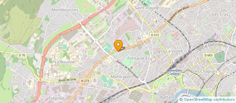 localisation de l'entreprise EST DESEMBOUAGE à BESANCON