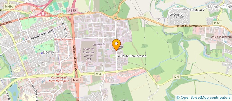 localisation de l'entreprise EST DIFFUSION SARL à METZ