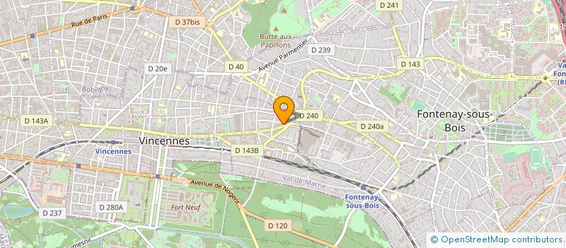localisation de l'entreprise EST DISTRIBUTION à VINCENNES