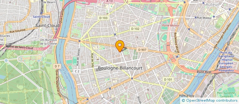 localisation de l'entreprise EST ECOLE F3 à BOULOGNE-BILLANCOURT
