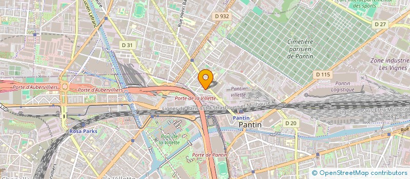 localisation de l'entreprise EST ELEC  PANTIN
