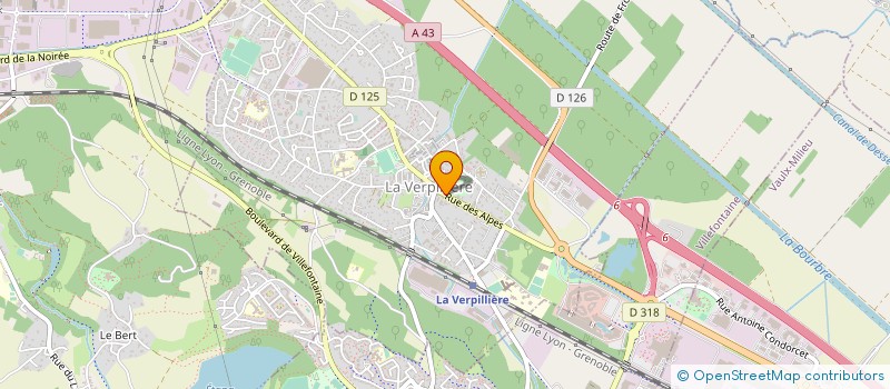localisation de l'entreprise EST ELECTRONIQUE à LA VERPILLIERE