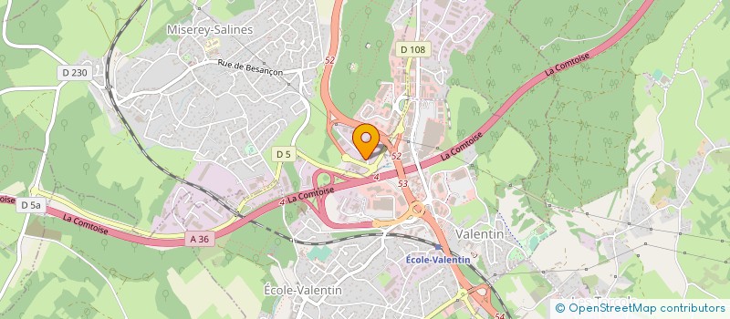 localisation de l'entreprise EST EMBALLAGES à BESANCON