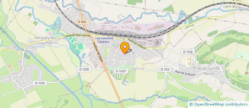 localisation de l'entreprise EST ENERGIES à VENAREY-LES-LAUMES