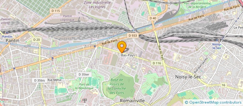 localisation de l'entreprise EST ENSEMBLE à ROMAINVILLE