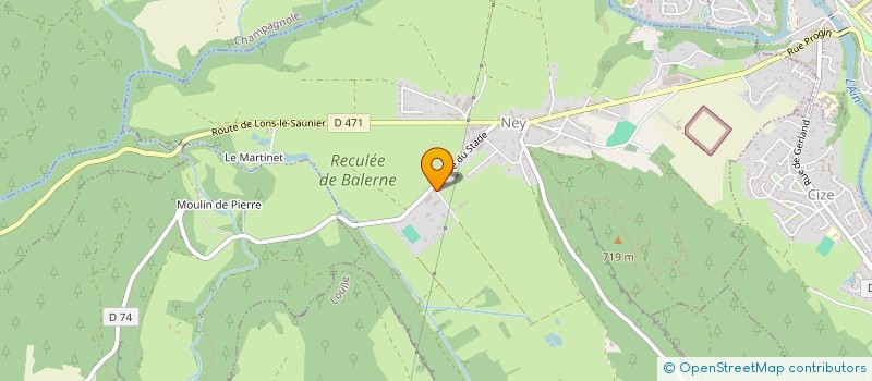localisation de l'entreprise EST FORMATION INCENDIE à NEY