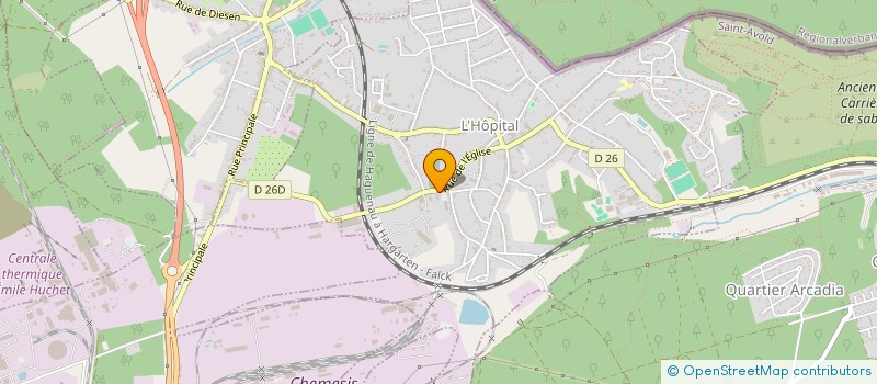 localisation de l'entreprise EST GRANIT à L'HOPITAL