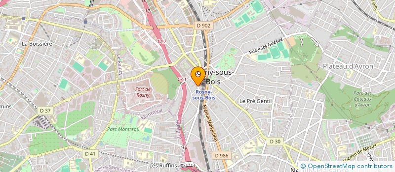localisation de l'entreprise EST INFORMATIQUE SERVICES à ROSNY-SOUS-BOIS