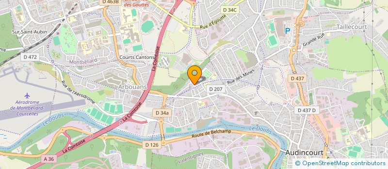 localisation de l'entreprise EST INVEST  AUDINCOURT