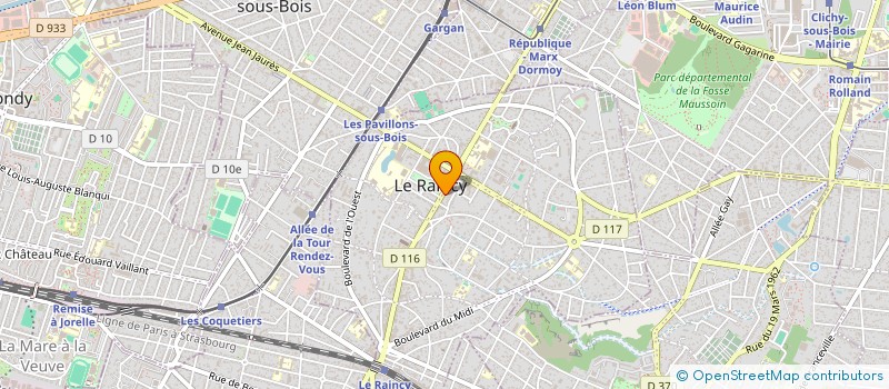 localisation de l'entreprise EST INVESTISSEMENT à LE RAINCY