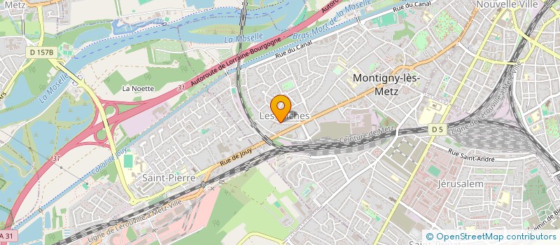 localisation de l'entreprise EST LOCATION à MONTIGNY-LES-METZ
