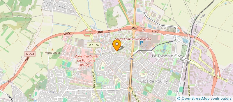 localisation de l'entreprise EST LYONNAIS GRANULATS  DIJON