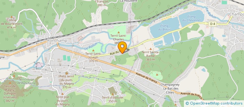 localisation de l'entreprise EST MECA  RONCHAMP