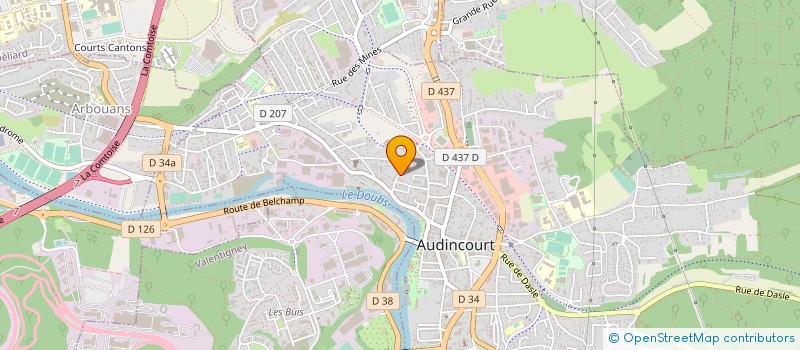 localisation de l'entreprise EST MENUISERIE EURL à AUDINCOURT