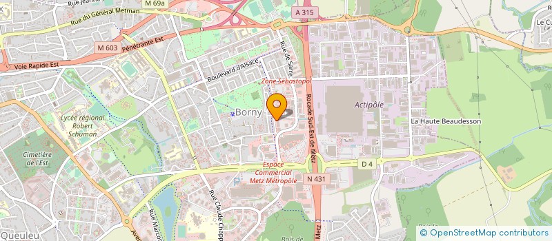 localisation de l'entreprise EST MULTICOPIE à METZ