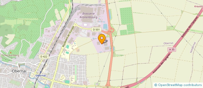 localisation de l'entreprise EST PR  OBERNAI