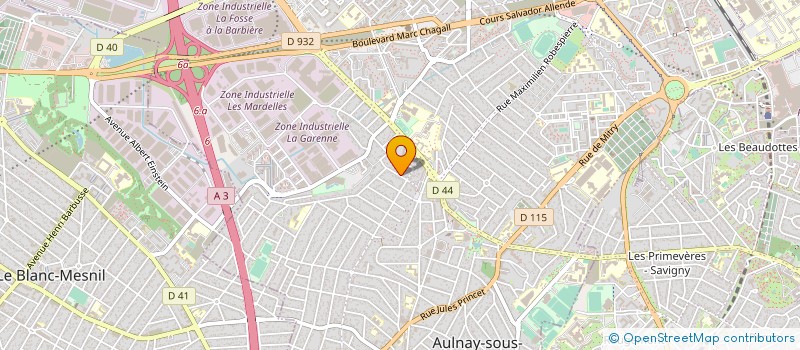 localisation de l'entreprise EST TERRASSMENTS à AULNAY-SOUS-BOIS