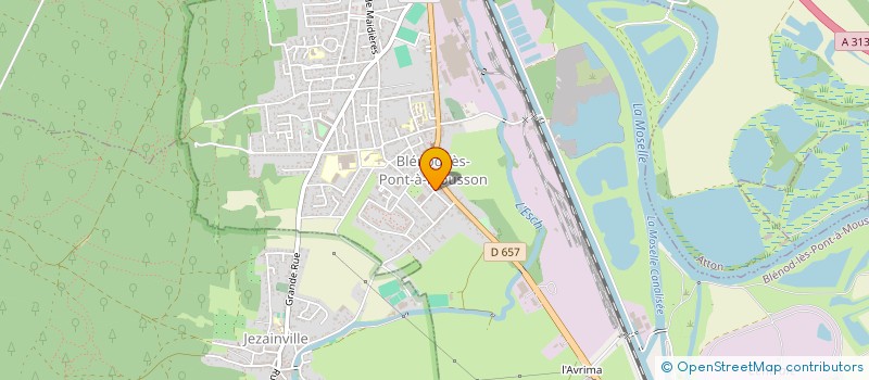 localisation de l'entreprise EST TOITURE à BLENOD-LES-PONT-A-MOUSSON