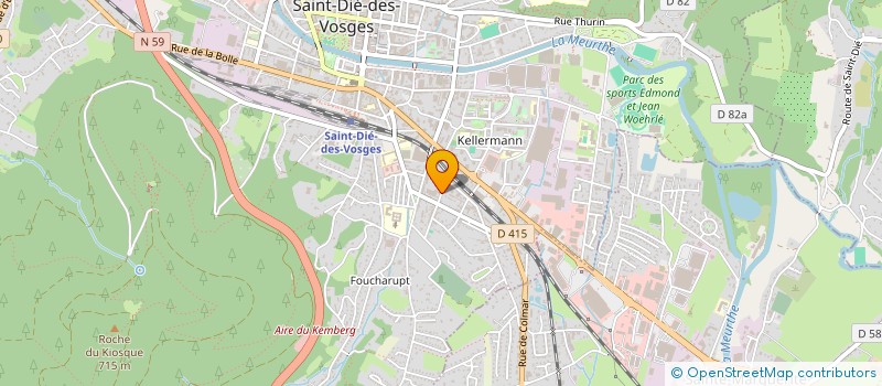 localisation de l'entreprise EST VOITURETTES à SAINT-DIE-DES-VOSGES