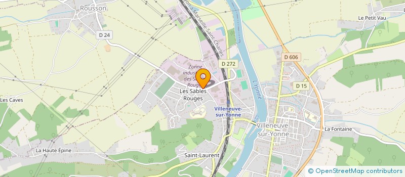 localisation de l'entreprise EST VULCANISATION SERVICE - YONNE  VILLENEUVE-SUR-YONNE