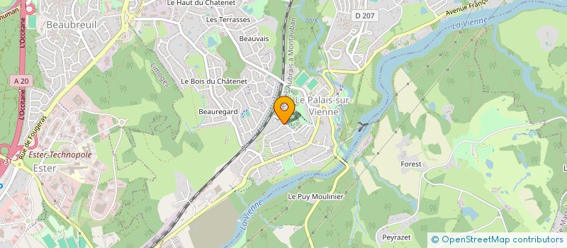 localisation de l'entreprise ESTA CONSTRUCTIONS à LE PALAIS-SUR-VIENNE