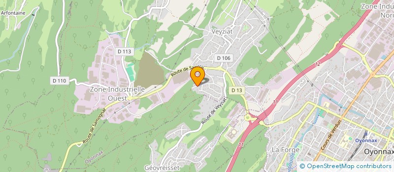 localisation de l'entreprise ESTA ENZO à OYONNAX