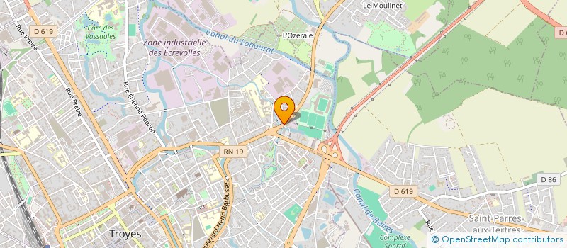 localisation de l'entreprise ESTAC  TROYES