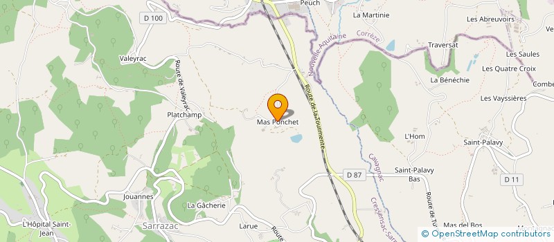 localisation de l'entreprise ESTAFETE  MEYSSAC