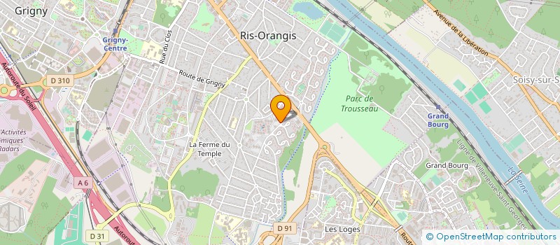 localisation de l'entreprise ESTB à RIS-ORANGIS