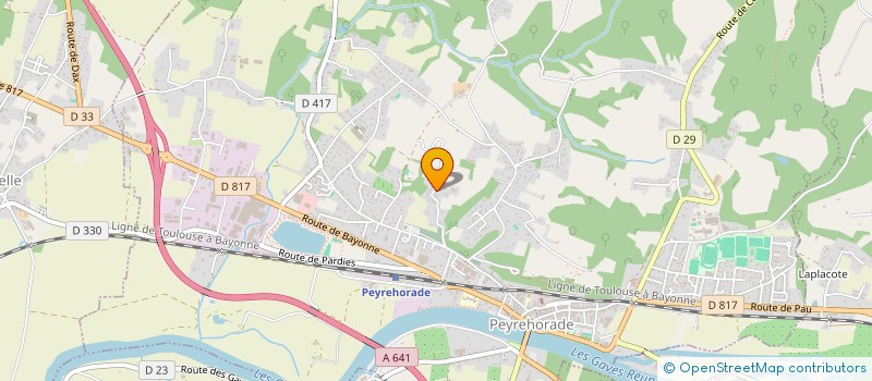 localisation de l'entreprise ESTE TP  PEYREHORADE