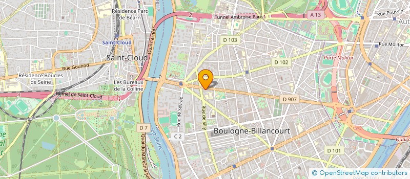 localisation de l'entreprise ESTEEM INSTITUT DE BEAUTE à BOULOGNE-BILLANCOURT