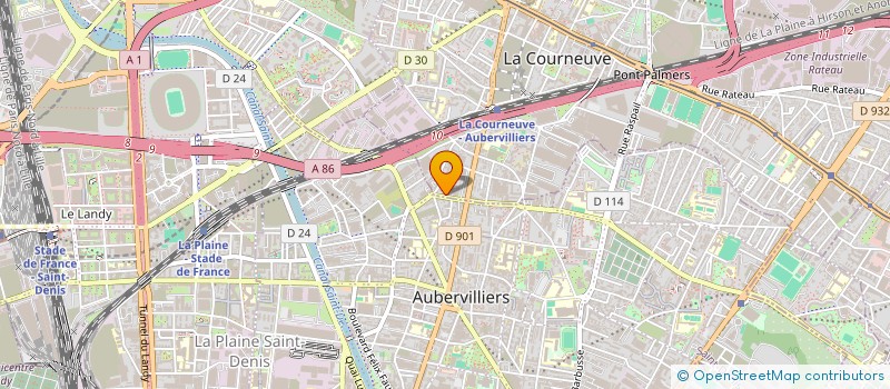 localisation de l'entreprise ESTELLE à LA COURNEUVE