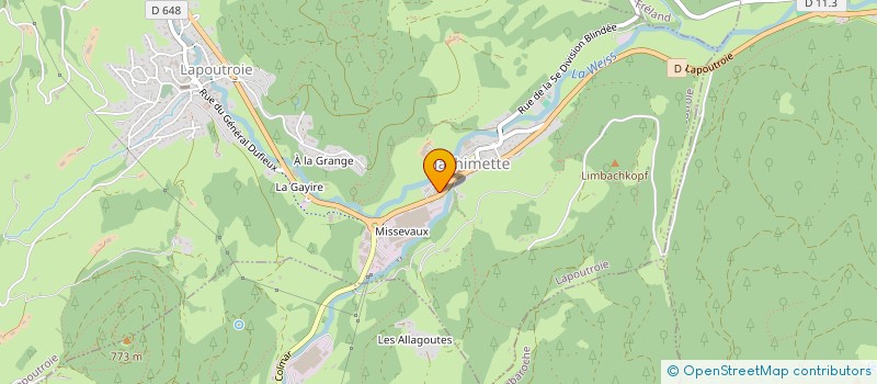localisation de l'entreprise ESTELLE BAUDUIN à LAPOUTROIE