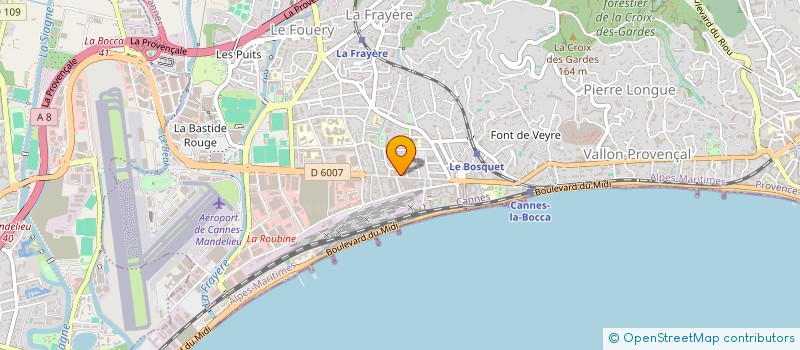 localisation de l'entreprise ESTEREL COTE D AZUR à CANNES
