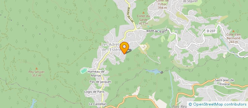 localisation de l'entreprise ESTEREL STORES ET FERMETURES  LES ADRETS-DE-L'ESTEREL