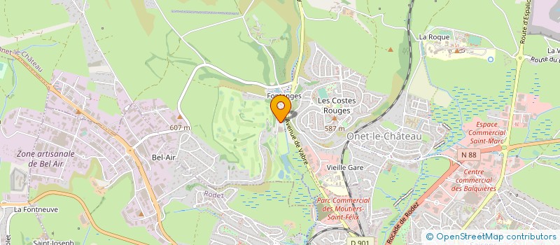 localisation de l'entreprise ESTETIC AUTO  ONET-LE-CHATEAU