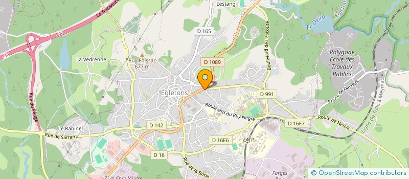localisation de l'entreprise ESTEVE SPORTS à EGLETONS