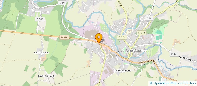 localisation de l'entreprise ESTEVES FERMETURES à LA FERTE-GAUCHER