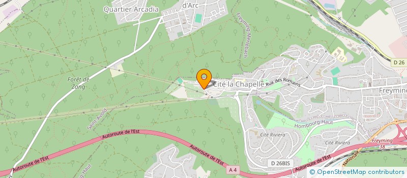 localisation de l'entreprise ESTHE TOITURES à HOMBOURG HAUT