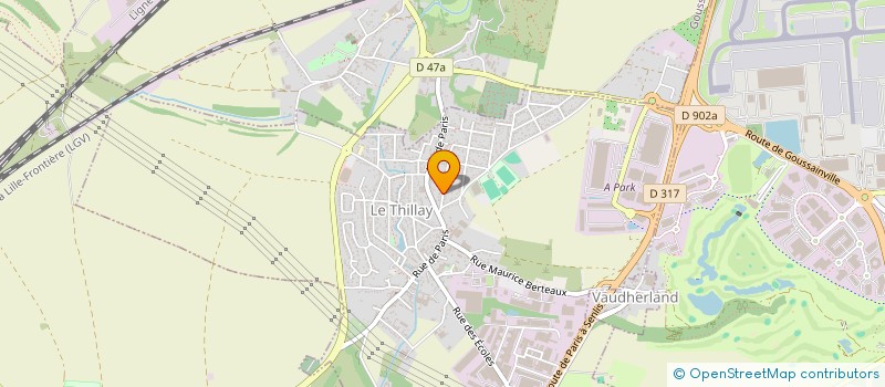 localisation de l'entreprise ESTHETE SENIOR LES PROFESSIONNELS DE L ART DE LA COIFFURE  LE THILLAY