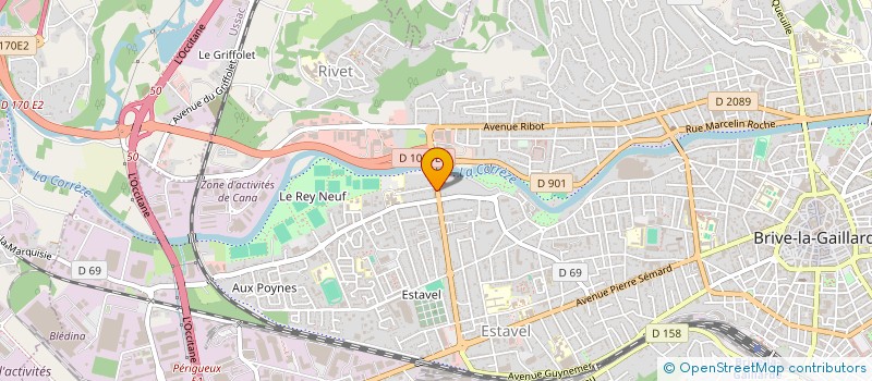 localisation de l'entreprise ESTHETIF'DISTRIBUTION  BRIVE-LA-GAILLARDE