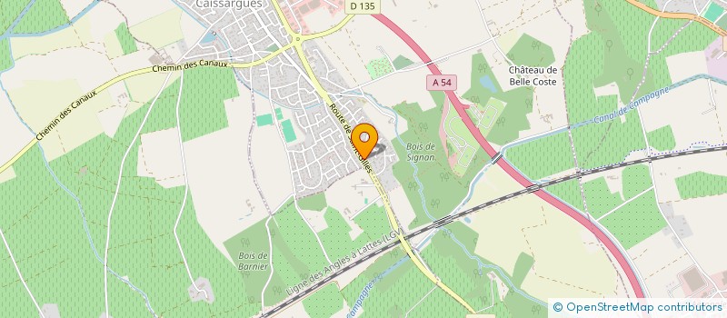 localisation de l'entreprise ESTHETIQUE BEAUTYCLUB à CAISSARGUES