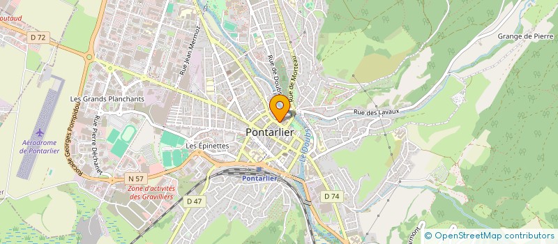 localisation de l'entreprise ESTHETIQUEMENT VOTRE à PONTARLIER