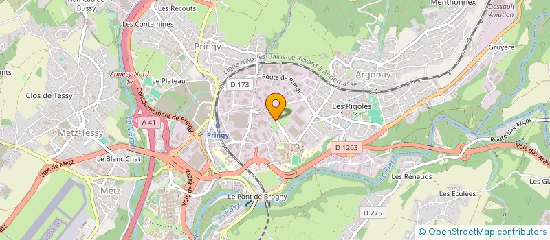 localisation de l'entreprise ESTHETIS à ARGONAY